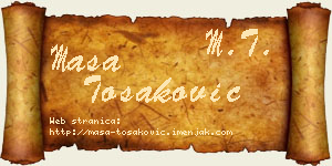 Maša Tošaković vizit kartica